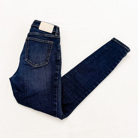 Everlane The Curvy High-Rise Skinny Jean Dark Wash Denim Size 25 - Picture 8 of 8